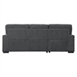 Lexicon Morelia 2-piece Contemporary Fabric Sectional with Left Chaise in Gray