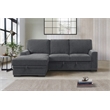 Lexicon Morelia 2-piece Contemporary Fabric Sectional with Left Chaise in Gray