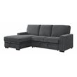 Lexicon Morelia 2-piece Contemporary Fabric Sectional with Left Chaise in Gray