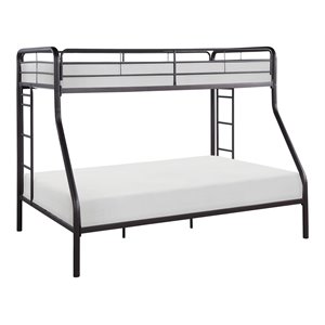 Lexicon Lunar 79&quot Contemporary Metal Twin Over Full Bunk Bed in Dark Bronze