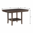 Lexicon Balin Counter Height Wood Dining Table with Lazy Susan in Brown