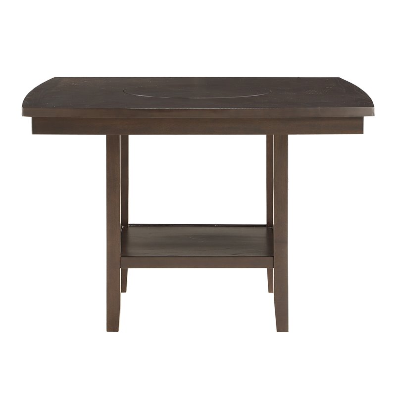 Lexicon Balin 5 Piece Counter Height Dining Set in Brown with Slat Back Chairs