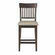 Lexicon Balin 5 Piece Counter Height Dining Set in Brown with Slat Back Chairs
