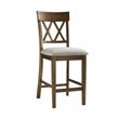 Lexicon Balin 5 Piece Counter Height Dining Set in Oak with Crossback Chairs