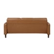 Lexicon Malcolm Faux Leather 3 Seater Sofa in Brown