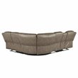 Lexicon 3-Piece Modern Wood and Microfiber Reclining Sectional in Sandy Brown