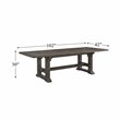 Lexicon Transitional Engineered Wood Dining Room Table in Driftwood Brown