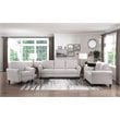 Lexicon Transitional Solid Wood and Polyester Love Seat in Gray/Sand Brown