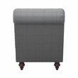 Lexicon Bonne Wood & Fabric Chaise with 1 Bolster Pillow in Dark Gray