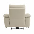 Lexicon Maroni Wood & Leather Power Reclining Chair with Power Headrest in Beige