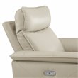 Lexicon Maroni Wood & Leather Power Reclining Chair with Power Headrest in Beige