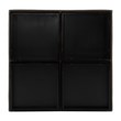 Lexicon Kaitlyn Wood & Faux Leather Storage Cocktail Ottoman in Dark Brown