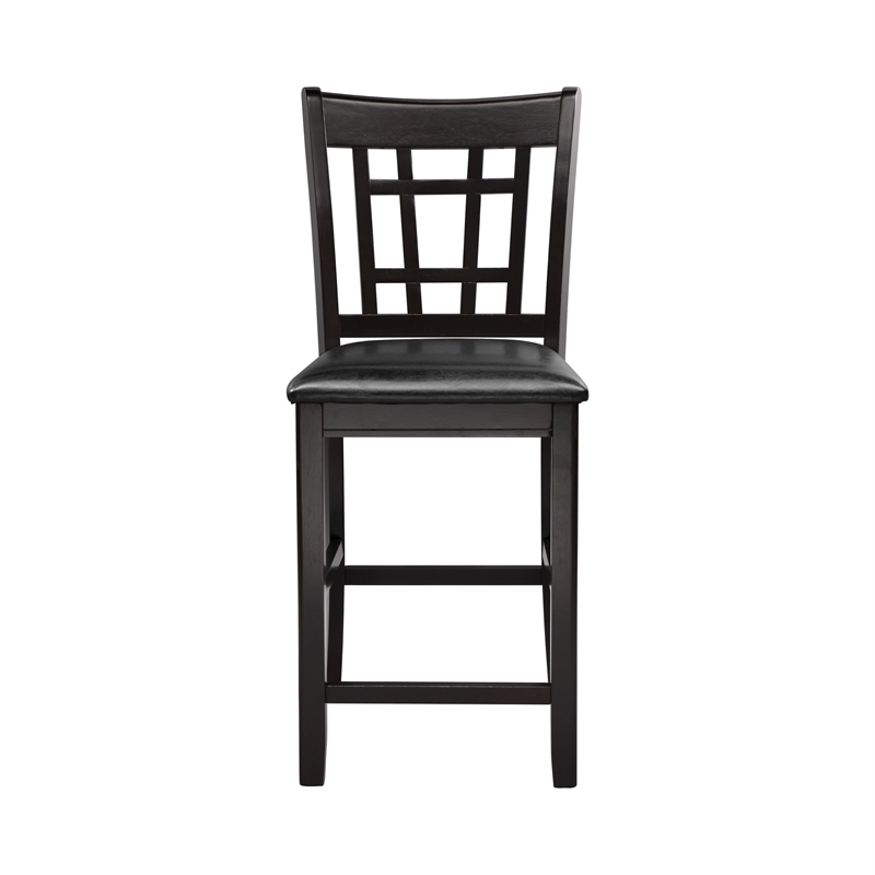 Lexicon Junipero Dark Cherry  finish Counter Height  Upholstery Chair (Set of 2)
