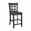 Lexicon Junipero Dark Cherry  finish Counter Height  Upholstery Chair (Set of 2)