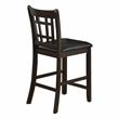 Lexicon Junipero Dark Cherry  finish Counter Height  Upholstery Chair (Set of 2)