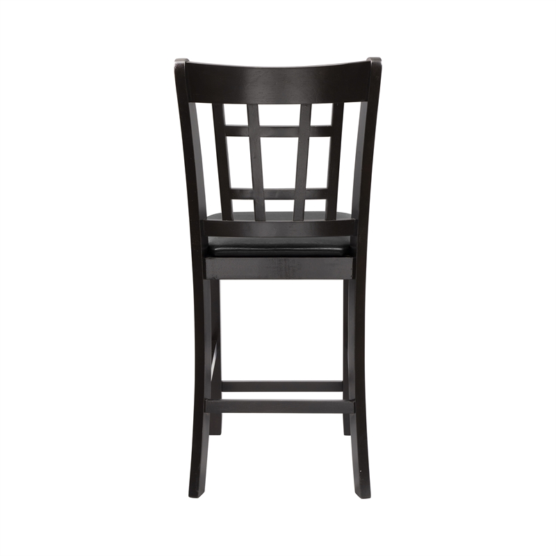 Lexicon Junipero Dark Cherry  finish Counter Height  Upholstery Chair (Set of 2)