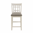 Lexicon Junipero Antique White Full Back Counter Height Chair (Set of 2)
