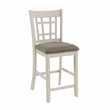 Lexicon Junipero Antique White Full Back Counter Height Chair (Set of 2)