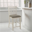Lexicon Junipero Antique White Full Back Counter Height Chair (Set of 2)