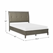Lexicon Cotterill Queen Sleigh Bed in Gray