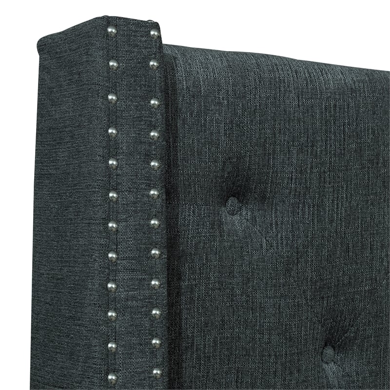 Lexicon Fairbon Tufted Upholstery Queen Bed in Gray