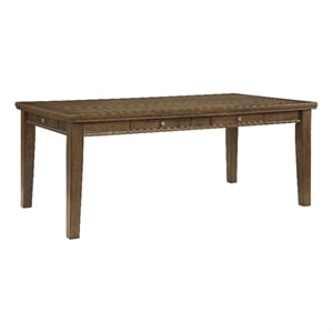 Lexicon Tigard Asian Hardwood and MDF Board Dining Room Table in Cherry