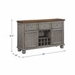 Lexicon Contemporary Wood and MDF Board Dining Room Server in Gray