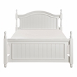 Lexicon Traditional Wood MDF Board Full Platform Bed with Twin Trundle in White