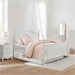 Lexicon Traditional Wood MDF Board Full Platform Bed with Twin Trundle in White