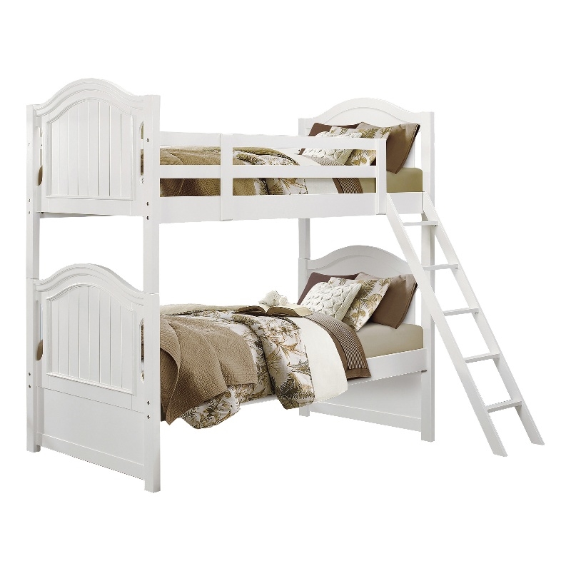 Lexicon Traditional Wood and MDF Board Twin/Twin Bunk Bed in White