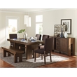 Lexicon Contemporary Wood and MDF Board Dining Room Table in Walnut