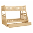 Lexicon Bartly Pine Wood Twin/Full Bunk Bed with Twin Trundle in Natural Pine
