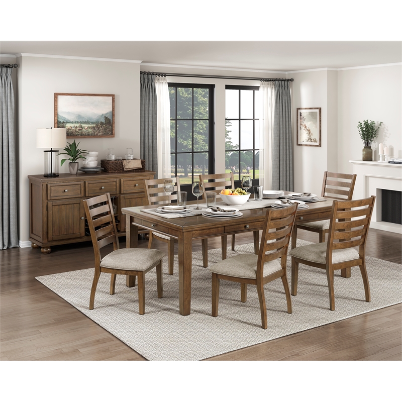 Lexicon 5-Piece Contemporary Wood and MDF Board Dining Set in Cherry