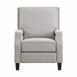 Lexicon Berenson Fabric Upholstered Push Back Recliner in Coconut Color
