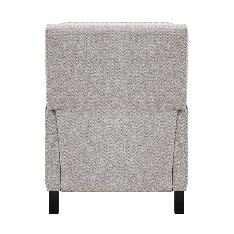 Lexicon Berenson Fabric Upholstered Push Back Recliner in Coconut Color