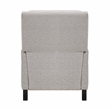 Lexicon Berenson Fabric Upholstered Push Back Recliner in Coconut Color