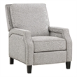 Lexicon Berenson Fabric Upholstered Push Back Recliner in Coconut Color
