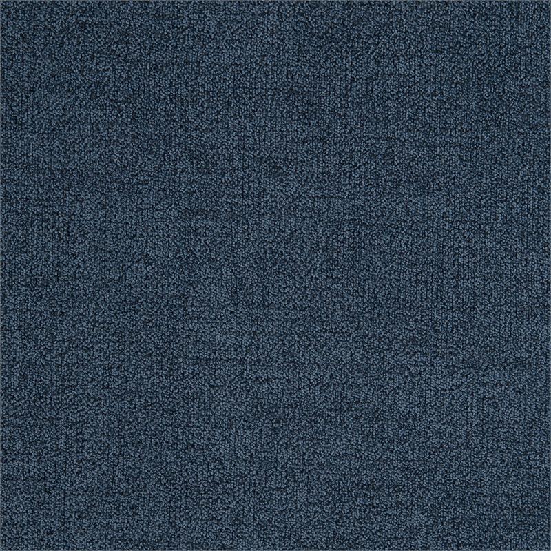 Lexicon Banks Fabric Upholstered Push Back Recliner in Blue Color