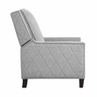 Lexicon Banks Fabric Upholstered Push Back Recliner in Gray Color