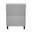 Lexicon Banks Fabric Upholstered Push Back Recliner in Gray Color
