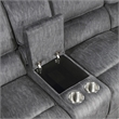 Lexicon Muirfield 3-Piece Plywood and Fabric Reclining Sectional in Gray