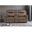 Lexicon Aram Microfiber 2-Piece Upholstered Manual Reclining Sofa Set in Brown
