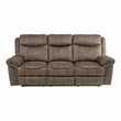 Lexicon Aram Microfiber 2-Piece Upholstered Manual Reclining Sofa Set in Brown