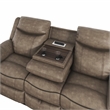 Lexicon Aram Microfiber 2-Piece Upholstered Manual Reclining Sofa Set in Brown