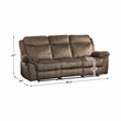 Lexicon Aram Microfiber 2-Piece Upholstered Manual Reclining Sofa Set in Brown