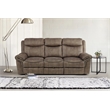 Lexicon Aram Microfiber 2-Piece Upholstered Manual Reclining Sofa Set in Brown