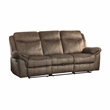 Lexicon Aram Microfiber 2-Piece Upholstered Manual Reclining Sofa Set in Brown