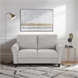 Lexicon Ellery Textured Fabric 2-Piece Upholstered Sofa Set in Sand Brown