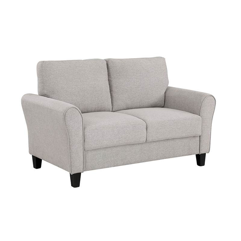 Lexicon Ellery Textured Fabric 2-Piece Upholstered Sofa Set in Sand Brown
