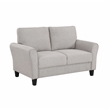 Lexicon Ellery Textured Fabric 2-Piece Upholstered Sofa Set in Sand Brown